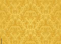 Fototapeta plátno 160 x 116, 28895501 - Luxury seamless golden floral wallpaper - Luxusní bezešvé zlaté květinové tapety