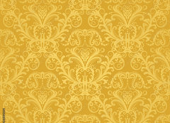 Samolepka flie 200 x 144, 28895501 - Luxury seamless golden floral wallpaper