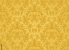 Fototapeta papr 254 x 184, 28895501 - Luxury seamless golden floral wallpaper