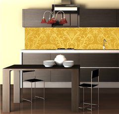 Fototapeta do kuchyn flie 260 x 60, 28895501 - Luxury seamless golden floral wallpaper