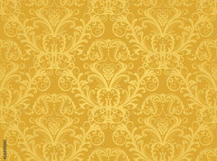 Samolepka flie 270 x 200, 28895501 - Luxury seamless golden floral wallpaper