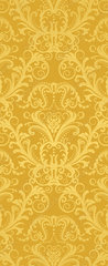 Samolepka na dveře fólie 90 x 220, 28895501 - Luxury seamless golden floral wallpaper - Luxusní bezešvé zlaté květinové tapety