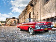 Fototapeta270 x 200  Red Chevrolet, 270 x 200 cm