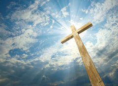 Fototapeta160 x 116  cross against the sky, 160 x 116 cm