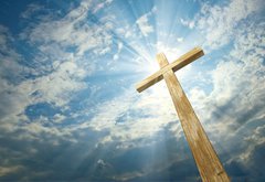 Fototapeta174 x 120  cross against the sky, 174 x 120 cm