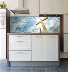 Fototapeta do kuchyn flie 180 x 60  cross against the sky, 180 x 60 cm