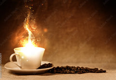 Fototapeta pltno 174 x 120, 29252671 - coffee beans and coffee cup