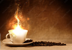 Fototapeta papr 184 x 128, 29252671 - coffee beans and coffee cup