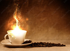 Fototapeta pltno 240 x 174, 29252671 - coffee beans and coffee cup