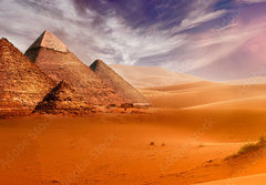 Fototapeta papr 184 x 128, 293515177 - Giseh pyramids in Cairo in Egypt desert sand sun