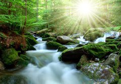 Fototapeta184 x 128  Waterfall in the national park Sumava Czech Republic, 184 x 128 cm