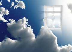 Fototapeta plátno 160 x 116, 29657385 - Window in sky - Okno na obloze