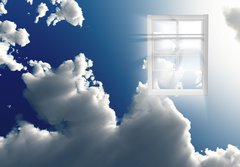 Fototapeta papr 184 x 128, 29657385 - Window in sky - Okno na obloze