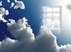 Samolepka flie 270 x 200, 29657385 - Window in sky - Okno na obloze
