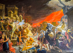 Fototapeta papr 160 x 116, 297386468 - death of Pompeii, a reproduction of a painting by Karl Bryullov, the last day of Pompeii