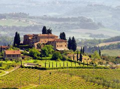 Samolepka flie 270 x 200  Toskana Weingut  Tuscany vineyard 03, 270 x 200 cm