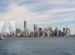 Samolepka fólie 100 x 73, 298206863 - South Manhattan from a Hudson river ferry - Jižní Manhattan z trajektu řeky Hudson