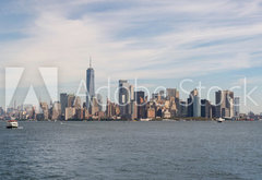 Fototapeta pltno 174 x 120, 298206863 - South Manhattan from a Hudson river ferry
