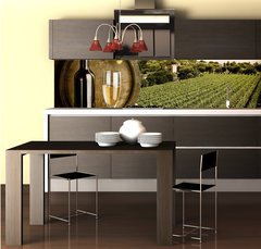 Fototapeta do kuchyn flie 260 x 60, 29883743 - Wine and vineyard in vintage style
