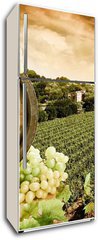 Samolepka na lednici flie 80 x 200  Wine and vineyard in vintage style, 80 x 200 cm