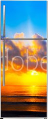 Samolepka na lednici flie 80 x 200, 299602179 - panorama of sunset with lighted clouds on the sea