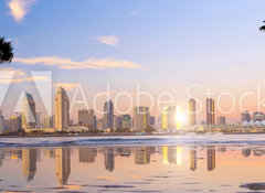 Samolepka flie 100 x 73, 300187030 - Downtown San Diego skyline in California, USA - Panorama centra San Diega v Kalifornii, USA