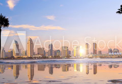 Samolepka flie 145 x 100  Downtown San Diego skyline in California, USA, 145 x 100 cm