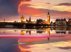 Samolepka flie 270 x 200  Big Ben in the evening, London, UK, 270 x 200 cm