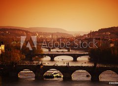 Samolepka flie 100 x 73, 30150697 - charles bridge - Karlv most