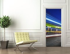 Samolepka na dvee flie 90 x 220  traffic through london, 90 x 220 cm