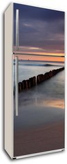Samolepka na lednici flie 80 x 200  Beautiful sunrise at baltic beach in Poland  Hel, 80 x 200 cm