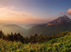 Fototapeta plátno 160 x 116, 30337754 - Roszutec peak in sunset - Slovakia mountain Fatra - Roszutec vrchol při západu slunce