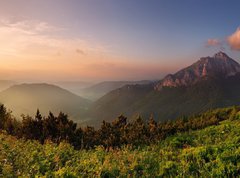 Fototapeta pltno 330 x 244, 30337754 - Roszutec peak in sunset - Slovakia mountain Fatra