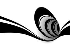 Fototapeta145 x 100  Abstract black and white spiral, 145 x 100 cm