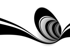 Fototapeta360 x 266  Abstract black and white spiral, 360 x 266 cm