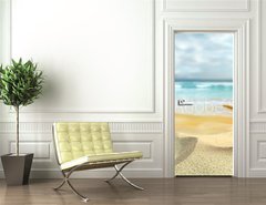 Samolepka na dvee flie 90 x 220  Starfish on the Beach, 90 x 220 cm