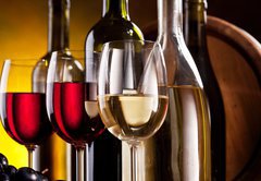 Samolepka flie 145 x 100, 30457146 - Still life with wine glasses - Zti s sklenicemi na vno