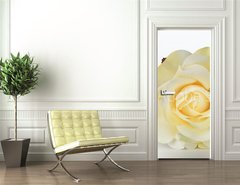 Samolepka na dvee flie 90 x 220  Single White Rose, 90 x 220 cm