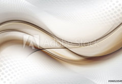 Fototapeta pltno 174 x 120, 306523545 - Grey white halftone background with brown blurred abstract waves.