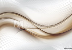 Fototapeta papr 184 x 128, 306523545 - Grey white halftone background with brown blurred abstract waves.