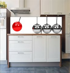 Fototapeta do kuchyn flie 180 x 60, 30685248 - 3d Newtons cradle red ball