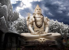 Fototapeta plátno 160 x 116, 30757082 - Big Lord Shiva statue in Bangalore - Big Lord Shiva socha v Bangalore