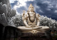 Fototapeta184 x 128  Big Lord Shiva statue in Bangalore, 184 x 128 cm