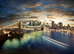 Samolepka flie 100 x 73  Amazing New York cityscape  taken after sunset, 100 x 73 cm