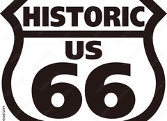 Samolepka flie 100 x 73  Route66 Historic Road, 100 x 73 cm