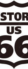 Samolepka na dveře fólie 90 x 220, 310572199 - Route66 Historic Road - Historická silnice Route66