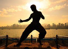 Samolepka flie 100 x 73, 31516850 - Bruce lee in Hong kong - Bruce Lee v Hongkongu