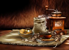Samolepka flie 100 x 73  coffee composition, 100 x 73 cm