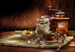 Samolepka flie 145 x 100, 31588621 - coffee composition - sloen kvy
