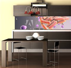 Fototapeta do kuchyn flie 260 x 60, 316394282 - Medicine Bacteria and virus Picture